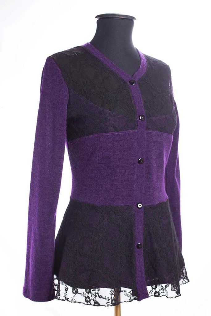AMELIA CARDIGAND RIVAL DISEÑO INDUMENTARIA MORADO