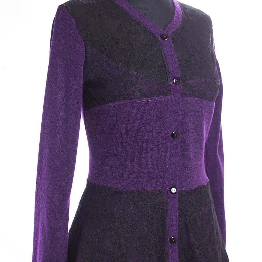 AMELIA CARDIGAND RIVAL DISEÑO INDUMENTARIA MORADO