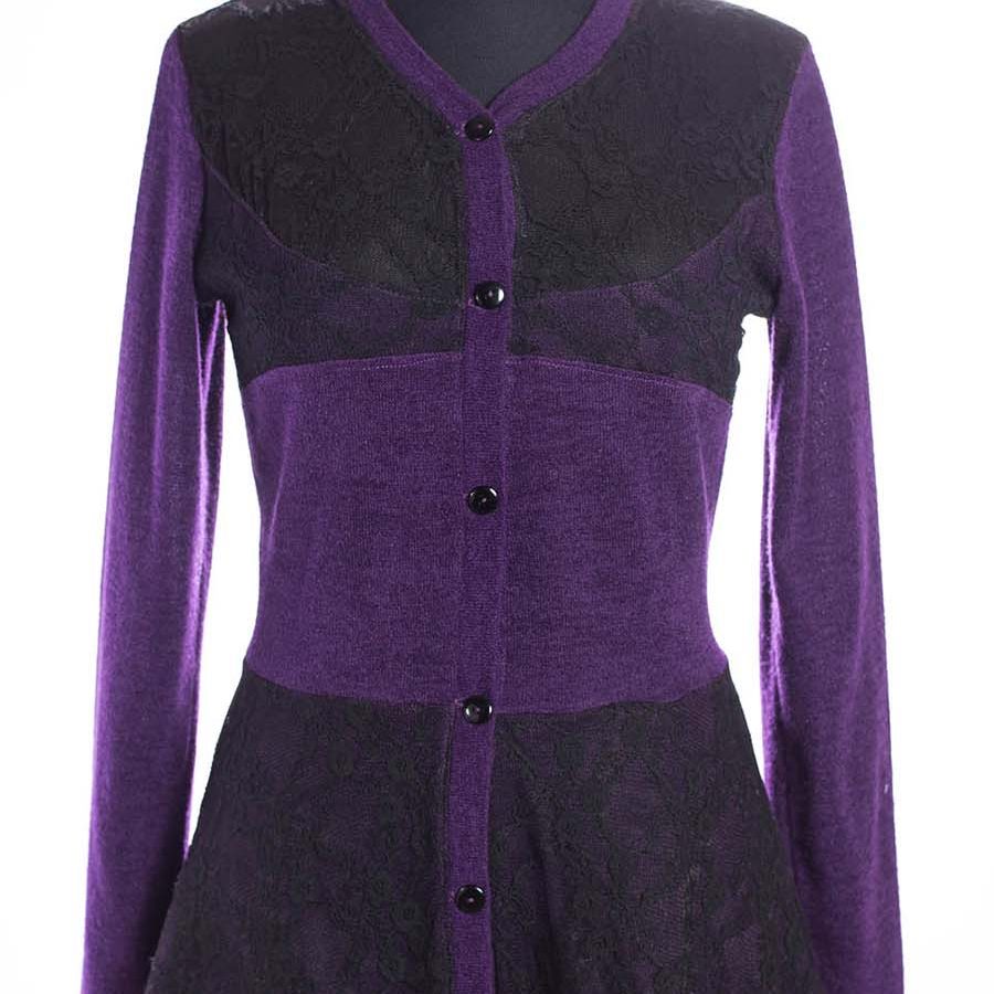 AMELIA CARDIGAND RIVAL DISEÑO INDUMENTARIA MORADO