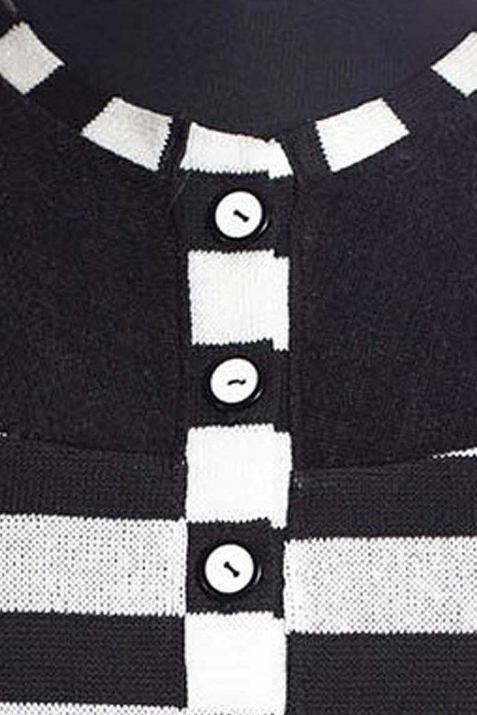 LIDIA SWEATER RIVAL DISEÑO INDUMENTARIA BLANCO NEGRO