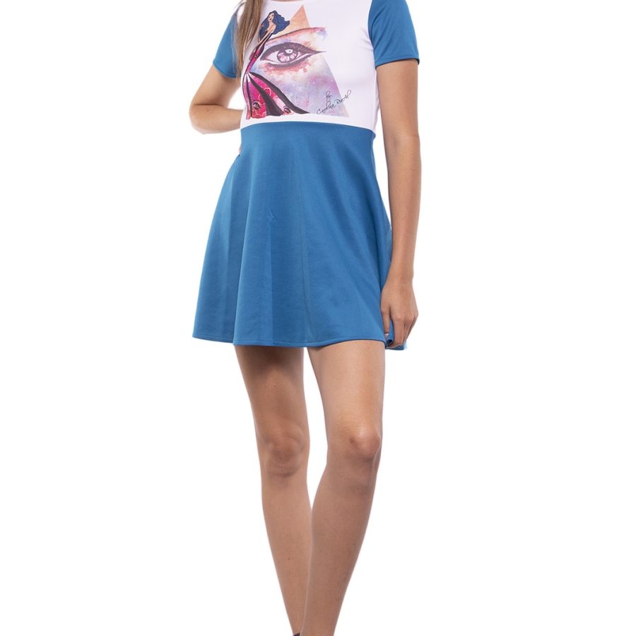 VESTIDO FRANCISCA OJO ESTELAR RIVAL DISEÑO INDUMENTARIA