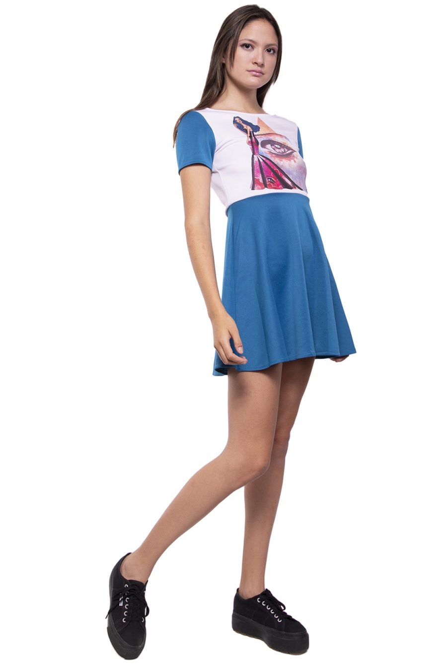 VESTIDO FRANCISCA OJO ESTELAR RIVAL DISEÑO INDUMENTARIA