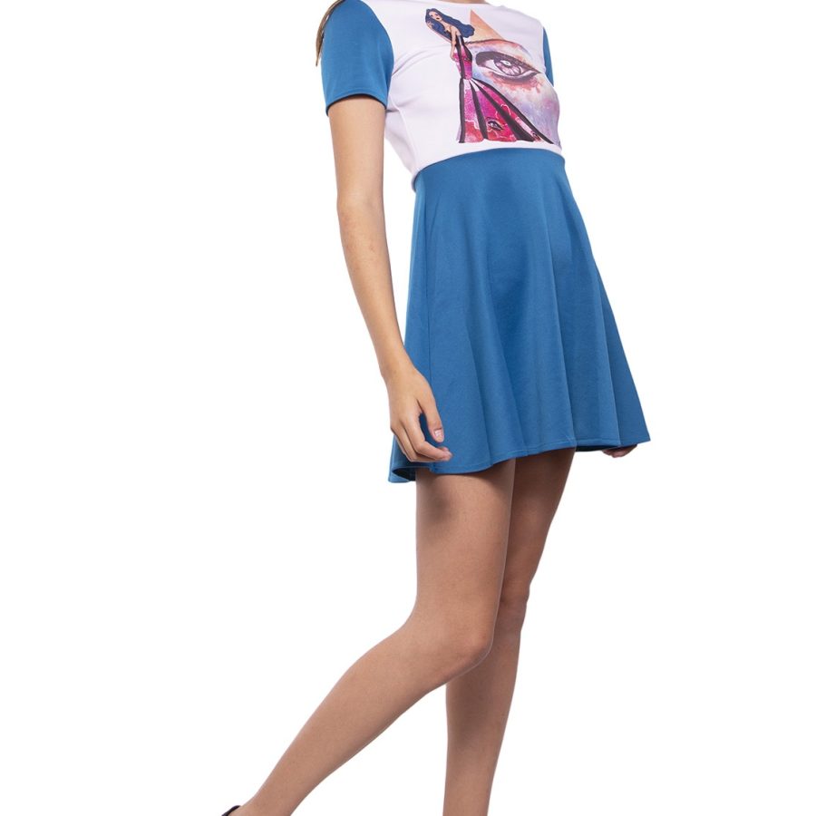 VESTIDO FRANCISCA OJO ESTELAR RIVAL DISEÑO INDUMENTARIA