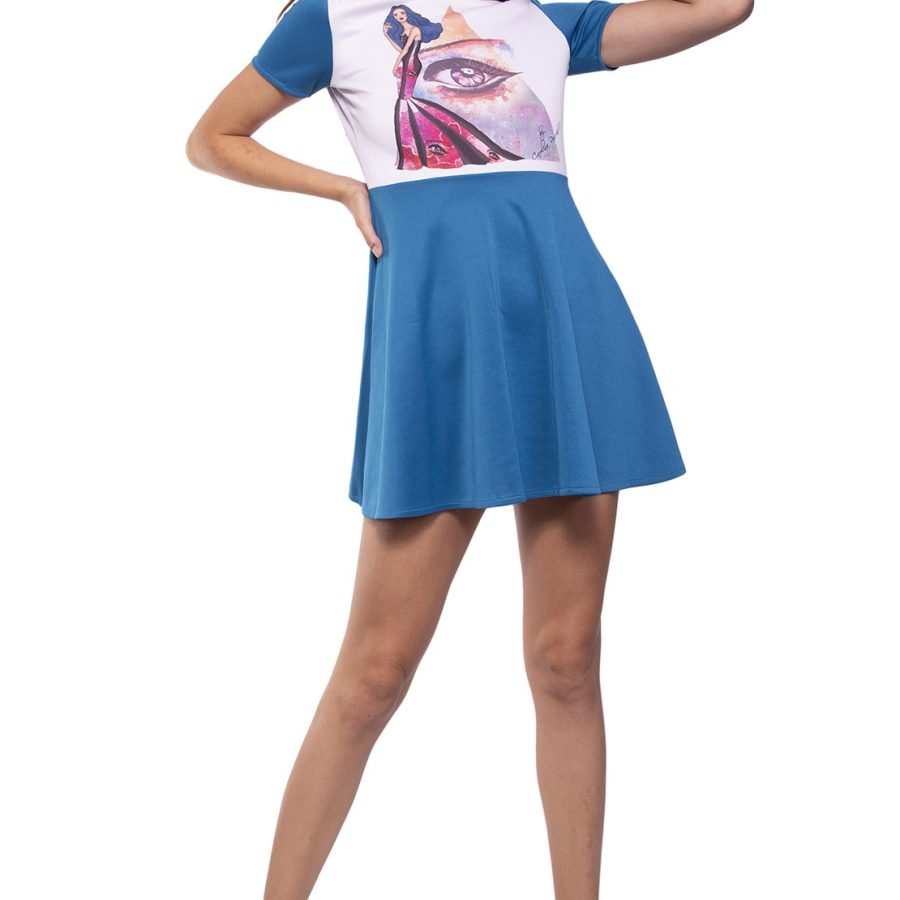 VESTIDO FRANCISCA OJO ESTELAR RIVAL DISEÑO INDUMENTARIA