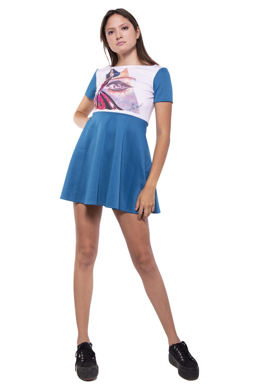 VESTIDO FRANCISCA OJO ESTELAR RIVAL DISEÑO INDUMENTARIA