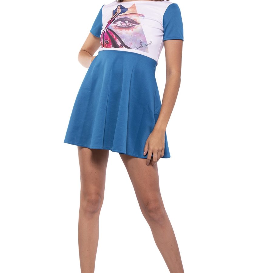 VESTIDO FRANCISCA OJO ESTELAR RIVAL DISEÑO INDUMENTARIA