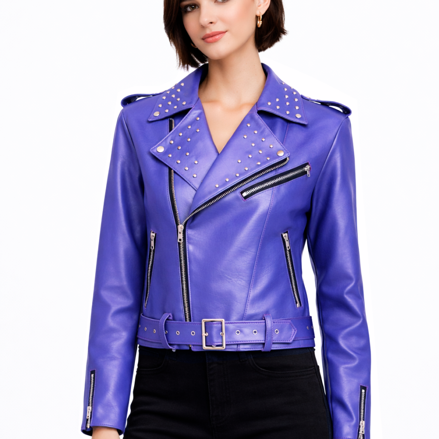 Chaqueta Biker Ramona Violeta: imagen 3